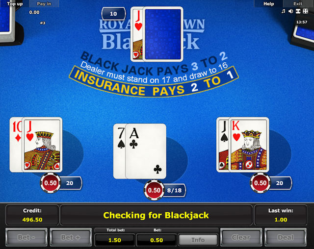 Online-Spiel Royal Crown Blackjack kostenlos